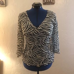 Kaelyn-Max animal print blouse, size large